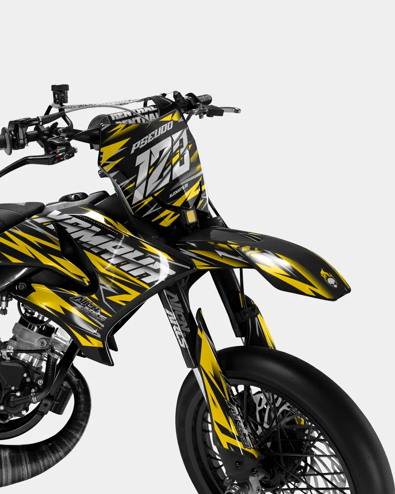 LUEUR - Kit deco YAMAHA DT 50cc - Jaune foncé