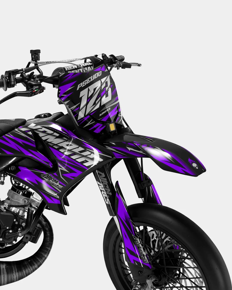 LUEUR - Kit deco YAMAHA DT 50cc - Violet