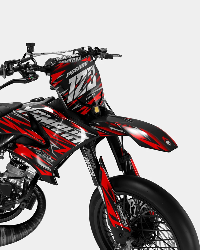 LUEUR - Kit deco YAMAHA DT 50cc - Rouge