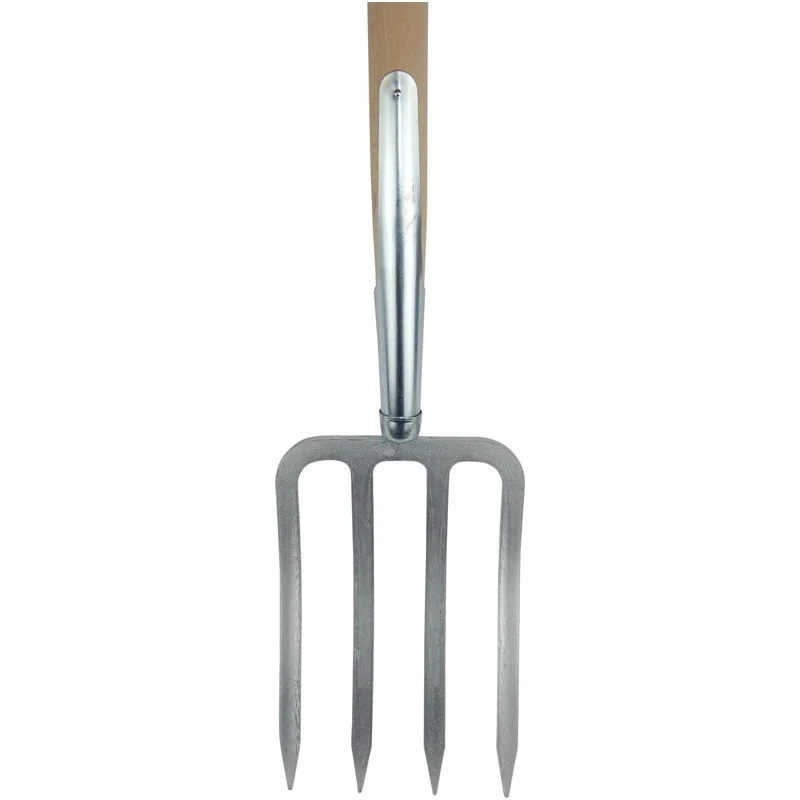 SHW Havau-Spatengabel mit Bajonettzinken und Buchen-T-Stiel
