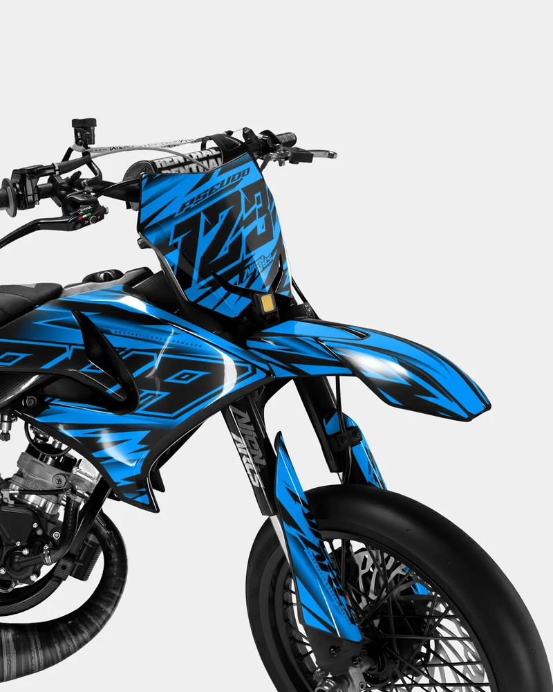 PAENO - Kit deco YAMAHA DT 50cc - Bleu Vert