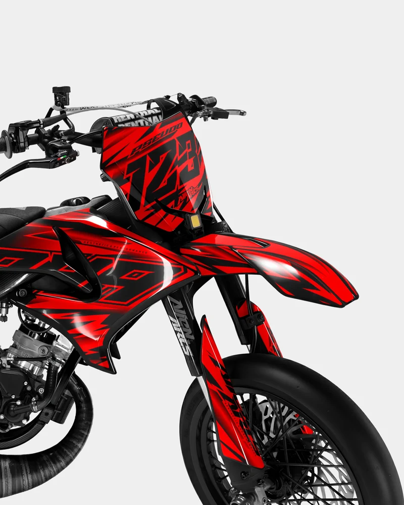 PAENO - Kit deco YAMAHA DT 50cc - Rouge Bleu