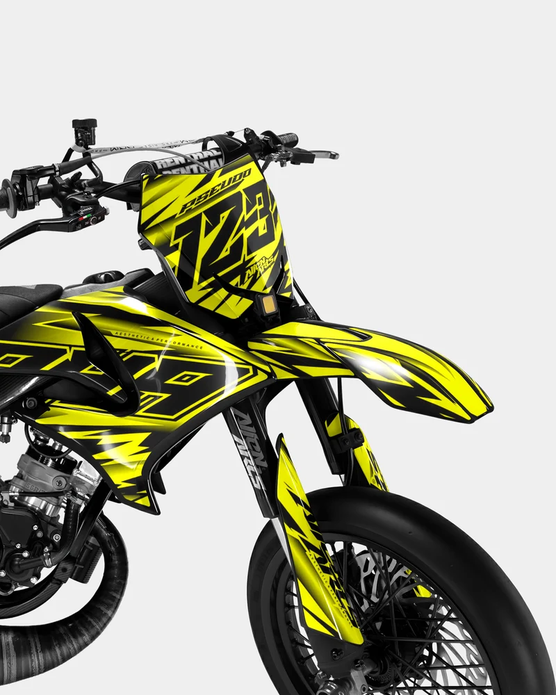 PAENO - Kit deco YAMAHA DT 50cc - Jaune Rose