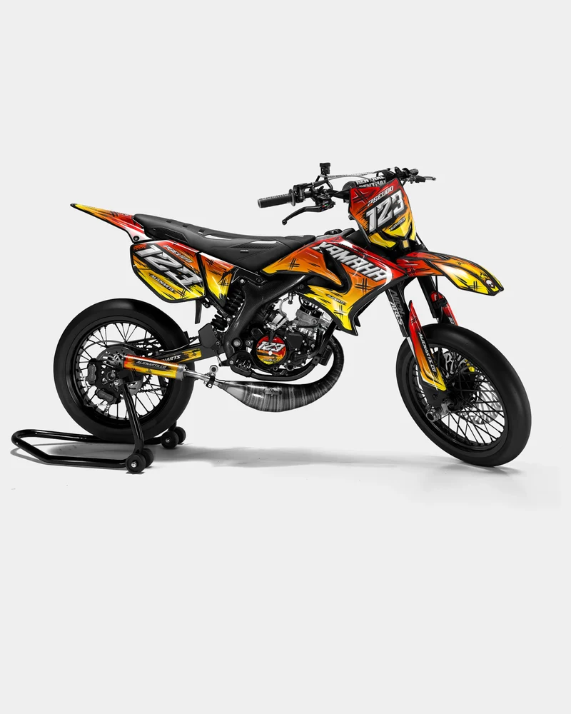 PAVO - Kit deco YAMAHA DT 50cc - Rouge Jaune