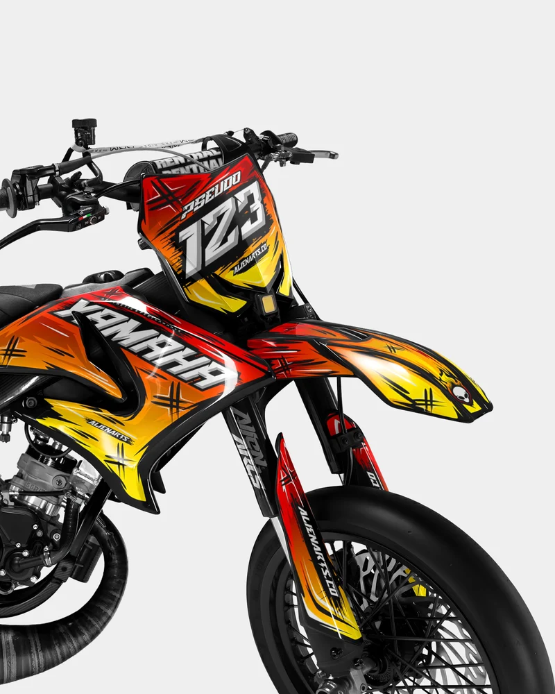 PAVO - Kit deco YAMAHA DT 50cc - Rouge Jaune