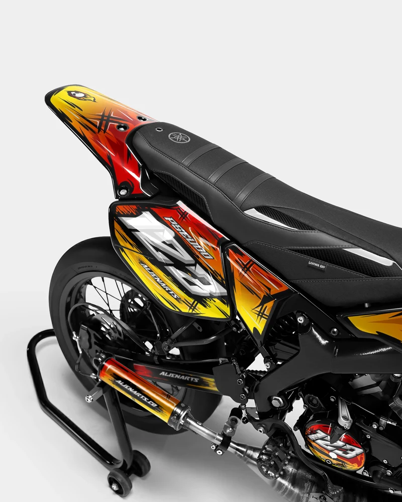 PAVO - Kit deco YAMAHA DT 50cc - Rouge Jaune