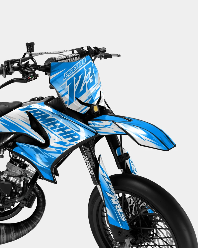 LUNIOR - Kit deco YAMAHA DT 50cc - Bleu
