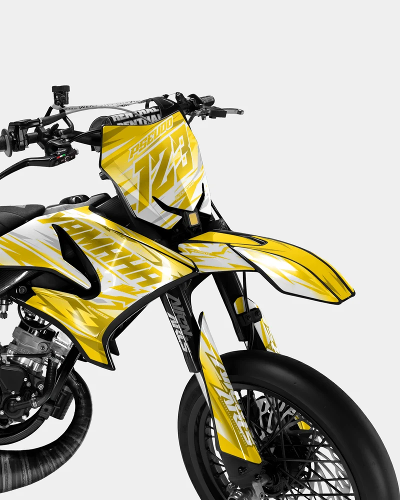 LUNIOR - Kit deco YAMAHA DT 50cc - Jaune foncé