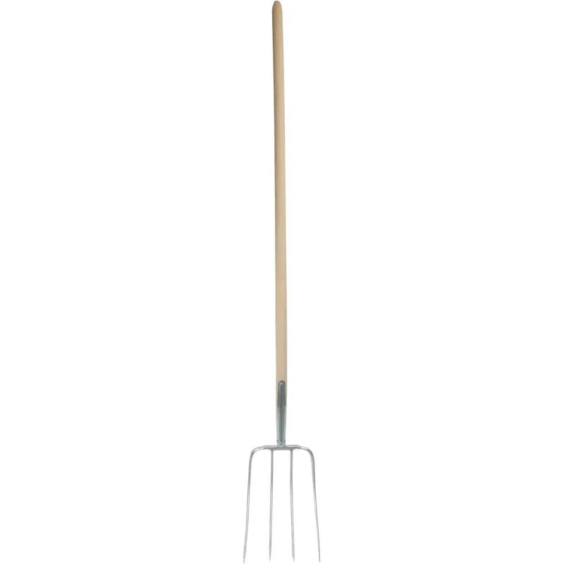 SHW Havau-Dunggabel, 4 Zinken Gr.31x23cm, mit Zwinge und Buchenstiel