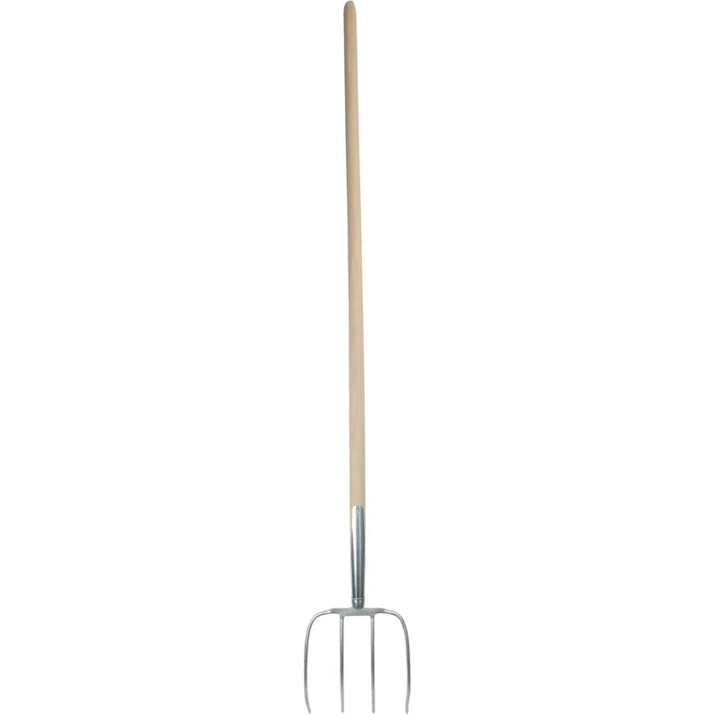 SHW Havau-Dunggabel, 4 Zinken Gr.31x23cm, mit Zwinge und Buchenstiel
