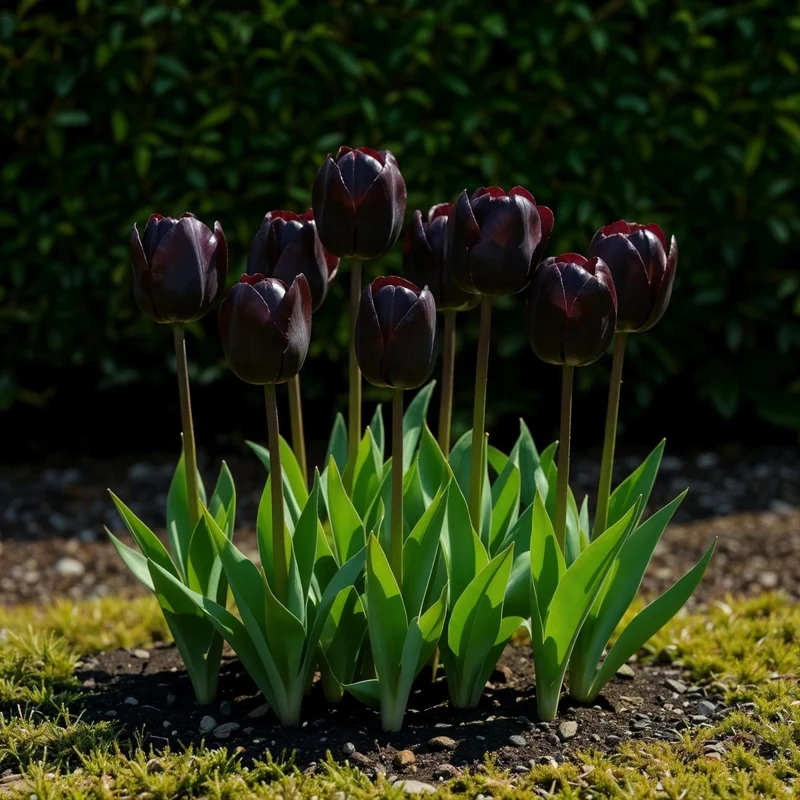 Tulpenzwiebeln 'Triumph Black' kaufen – 15 Stück, Größe 11/12 | Dunkelviolett, Blüte April–Mai