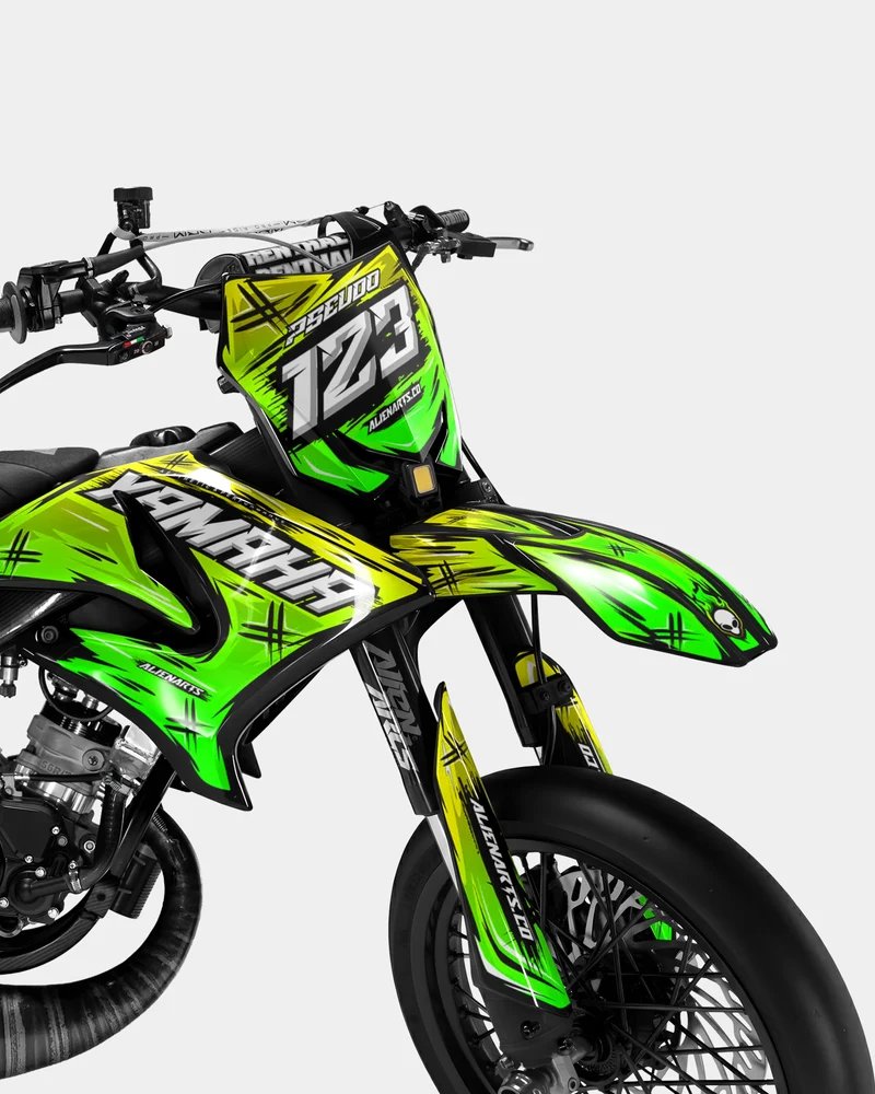 PAVO - Kit deco YAMAHA DT 50cc - Jaune Vert