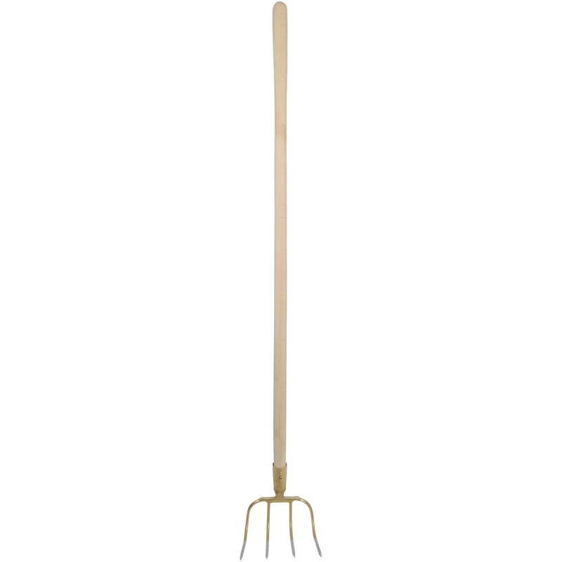 SHW Dunghacke, 4 Zinken, mit Federdülle und Buchenstiel 130 cm