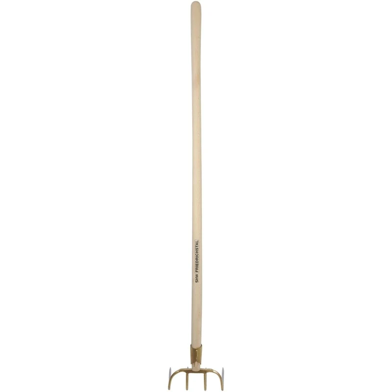 SHW Dunghacke, 4 Zinken, mit Federdülle und Buchenstiel 130 cm