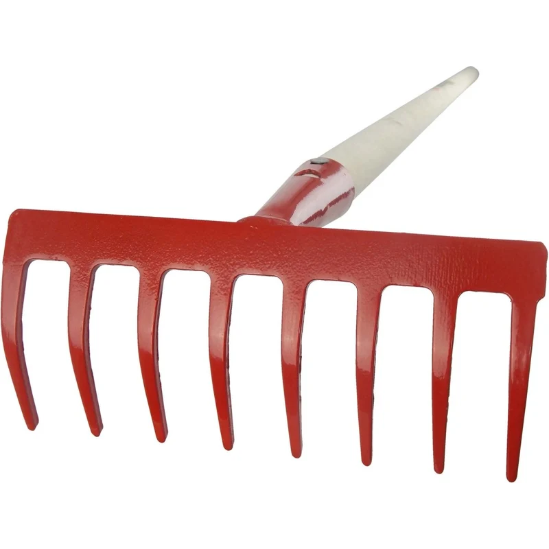 SHW Gartenrechen, rot mit Espenholzstiel
