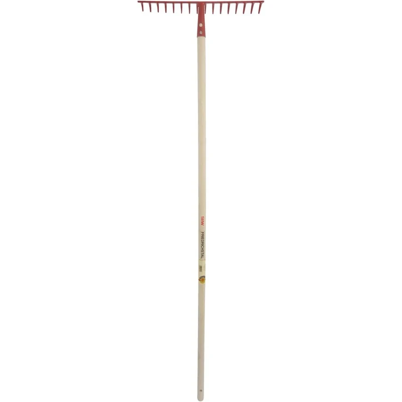 SHW Gartenrechen, rot mit Espenholzstiel