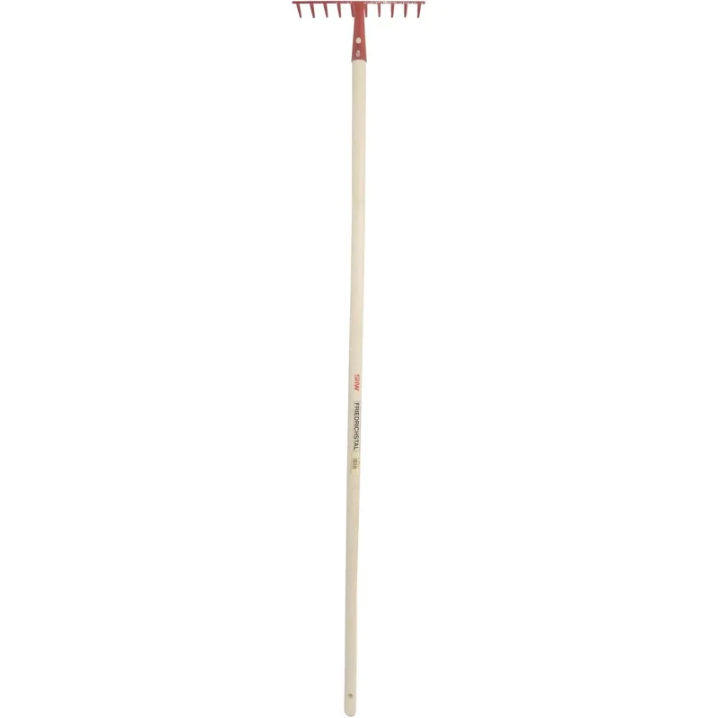 SHW Gartenrechen, rot mit Espenholzstiel