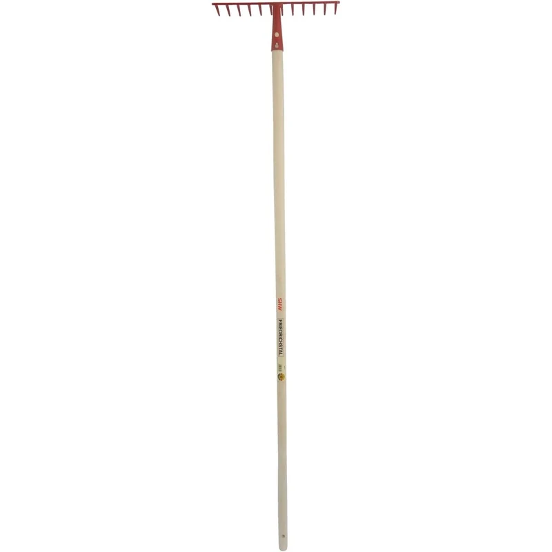 SHW Gartenrechen, rot mit Espenholzstiel