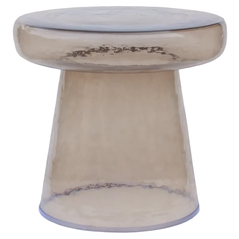WOOOD Loma Beistelltisch aus Glas – Braun, 40 x 40 x 38 cm