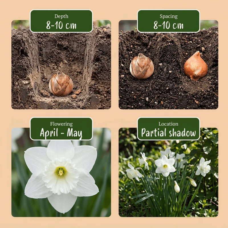 Botanische Narzissen Weiß – Narcissus online kaufen | 30 bis 240 Blumenzwiebeln, zierlich & verwildernd – Wurzelwerk Design