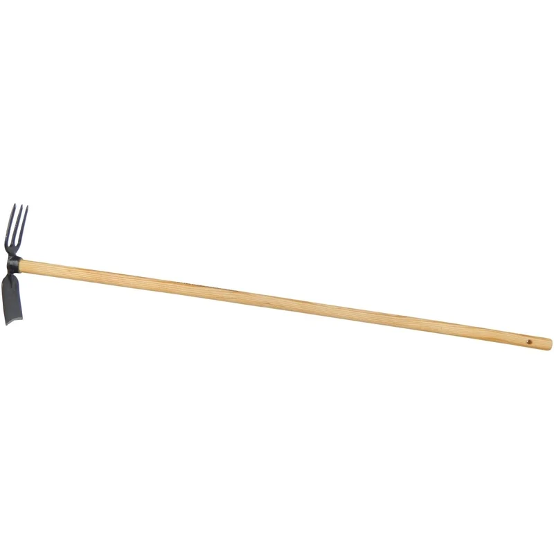 SHW Gartenhacke mit 3 Zinken & schmalem Blatt, 135 cm Eschenstiel