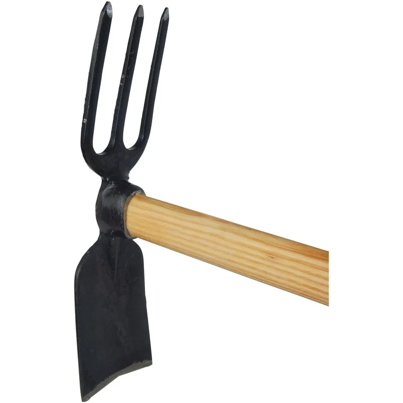 SHW Gartenhacke mit 3 Zinken & schmalem Blatt, 135 cm Eschenstiel