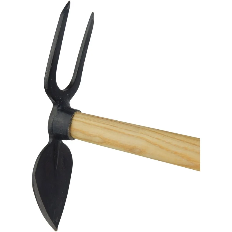 SHW Gartenhacke Herzblatt mit 2 Zinken und Eschenstiel 135 cm