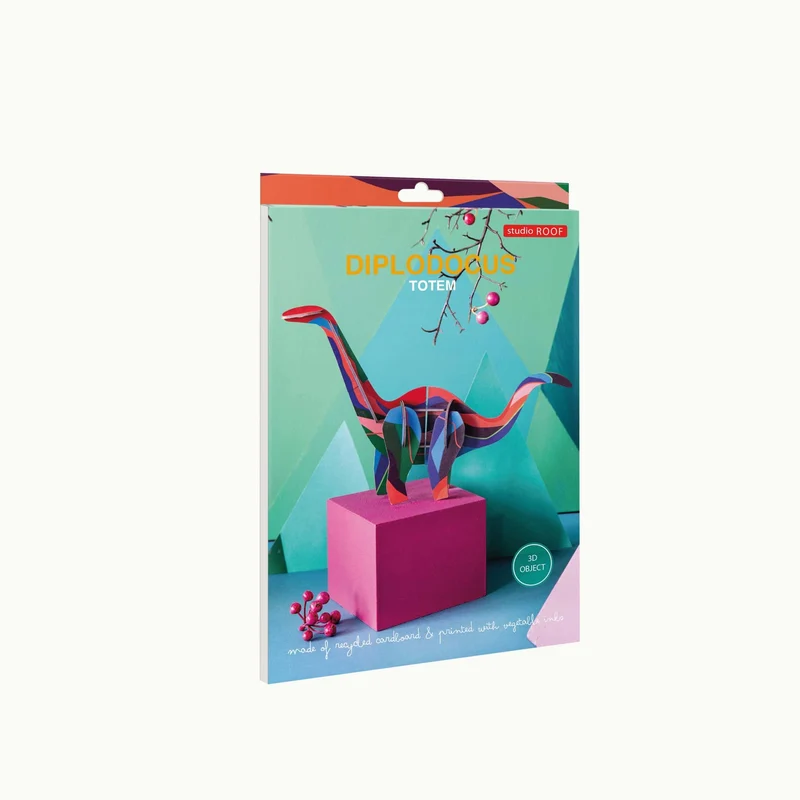 Studio Roof Diplodocus – 3D Dinosaurier Bastelset im Briefkastenformat