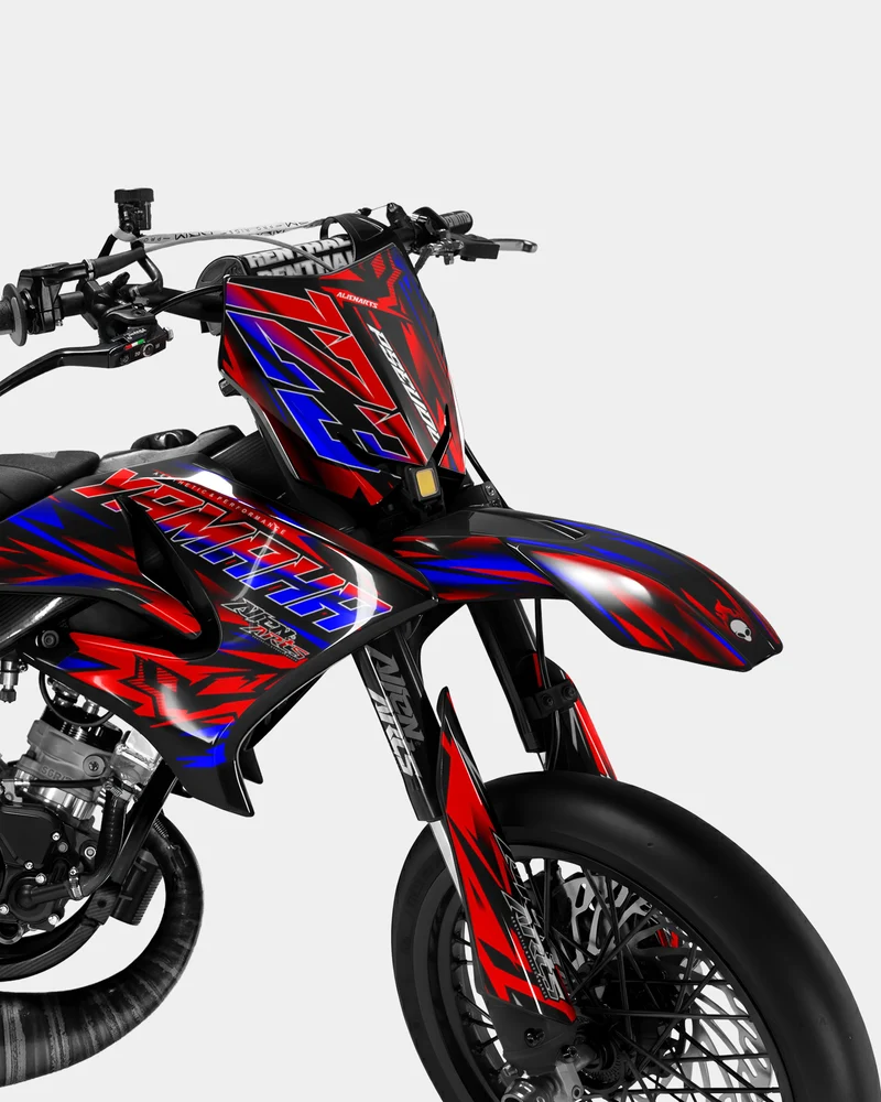 VITRA - Kit deco YAMAHA DT 50cc - Rouge Bleu