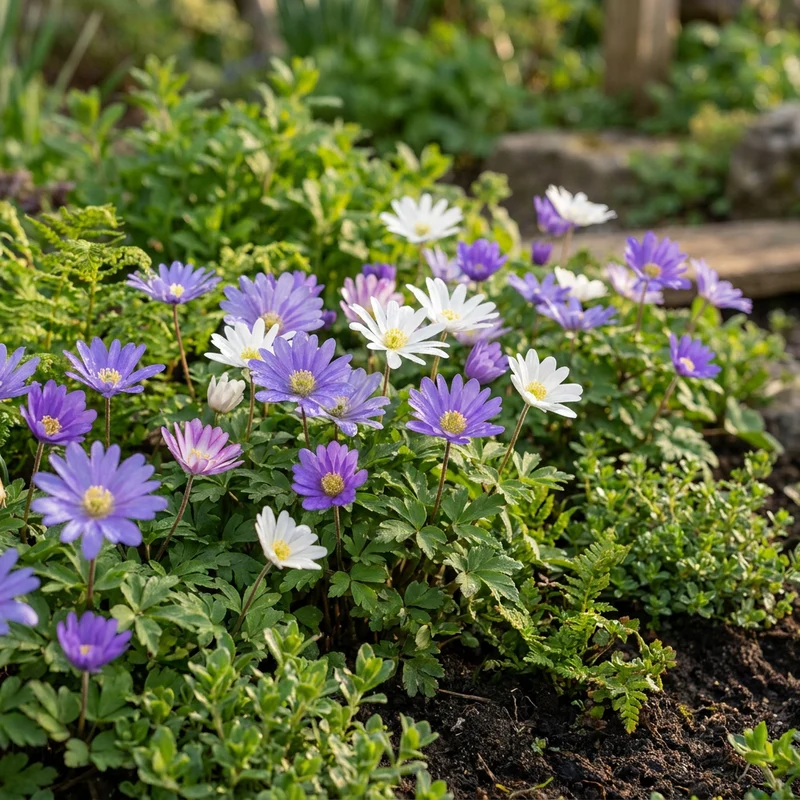 Strahlenanemone – Anemone blanda online kaufen | 50 bis 400 Knollen, bunt & verwildernd – Wurzelwerk Design