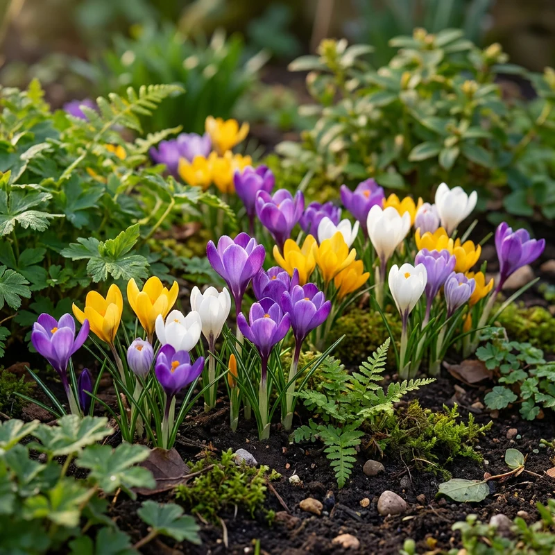 Krokus-Mischung – Crocus online kaufen | 70 bis 560 Blumenzwiebeln, bunt & verwildernd – Wurzelwerk Design
