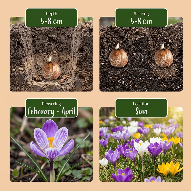Krokus-Mischung – Crocus online kaufen | 70 bis 560 Blumenzwiebeln, bunt & verwildernd – Wurzelwerk Design