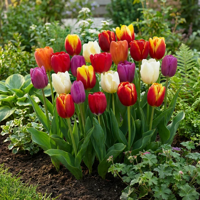 Triumph-Tulpen Mischung – Tulipa online kaufen | 30 bis 280 Blumenzwiebeln, bunt & standfest – Wurzelwerk Design