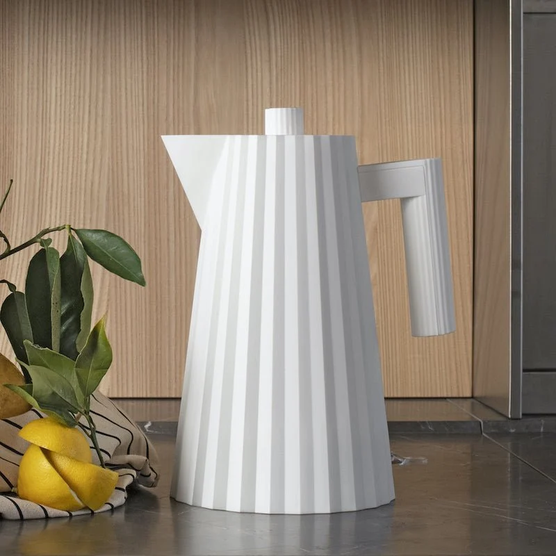 Alessi Plissé Set Weiß – Wasserkocher 1,7 L + Toaster + Gratis Aufsatz