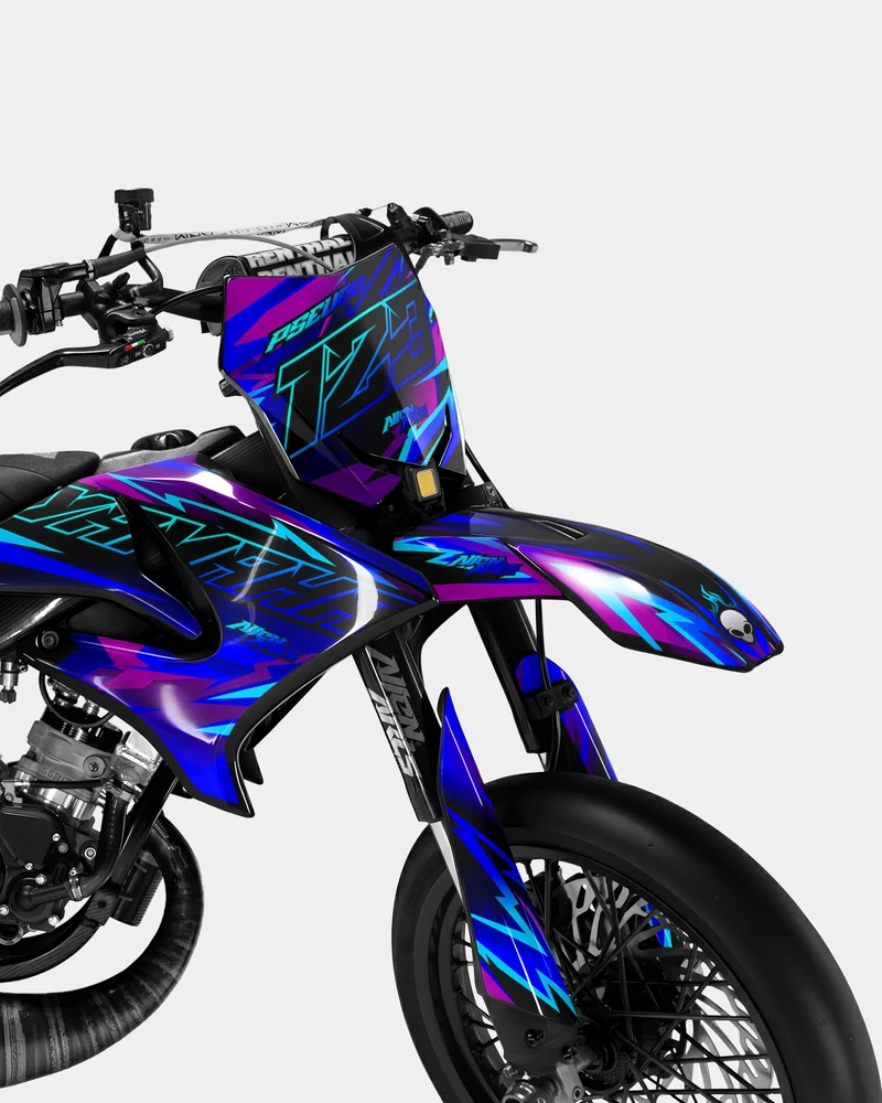 ZÉPHYR - Kit deco YAMAHA DT 50cc - Bleu Rose