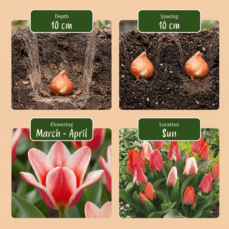 Greigii-Tulpen Mischung – Tulipa greigii online kaufen | 15 bis 320 Blumenzwiebeln, niedrig & gestreiftes Laub – Wurzelwerk Design