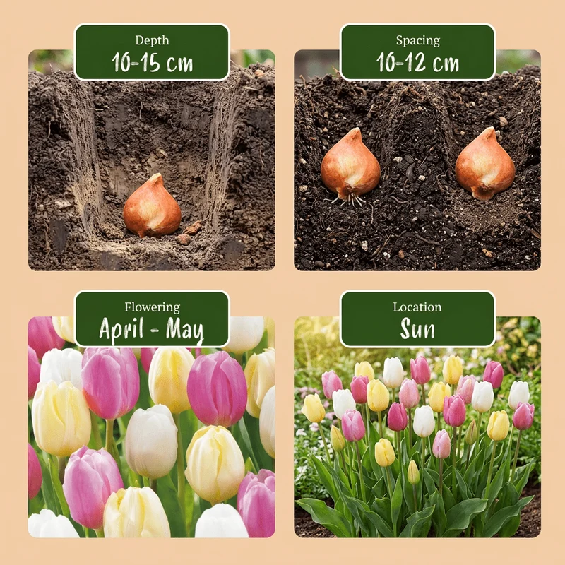 Tulpen-Mischung Sorbet – Tulipa online kaufen | 12 bis 96 Blumenzwiebeln in frischen Sorbet-Farben – Wurzelwerk Design