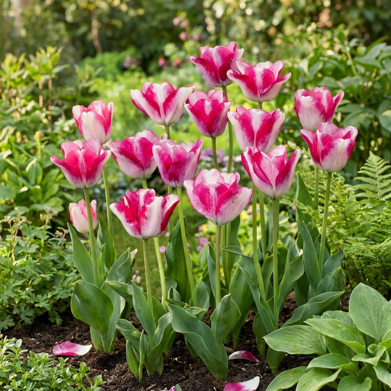 Tulpe Mata Hari – Tulipa online kaufen | 12 bis 96 Blumenzwiebeln, Rosa-Weiß & auffällig – Wurzelwerk Design