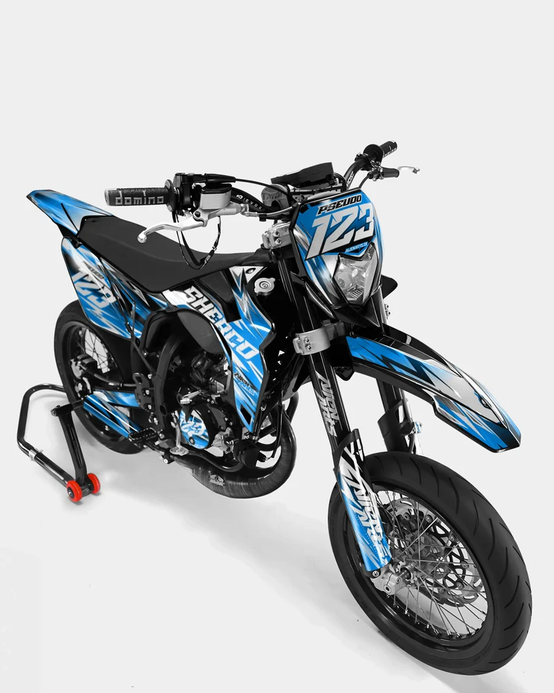 AUROPE - Kit deco SHERCO 50cc - Bleu