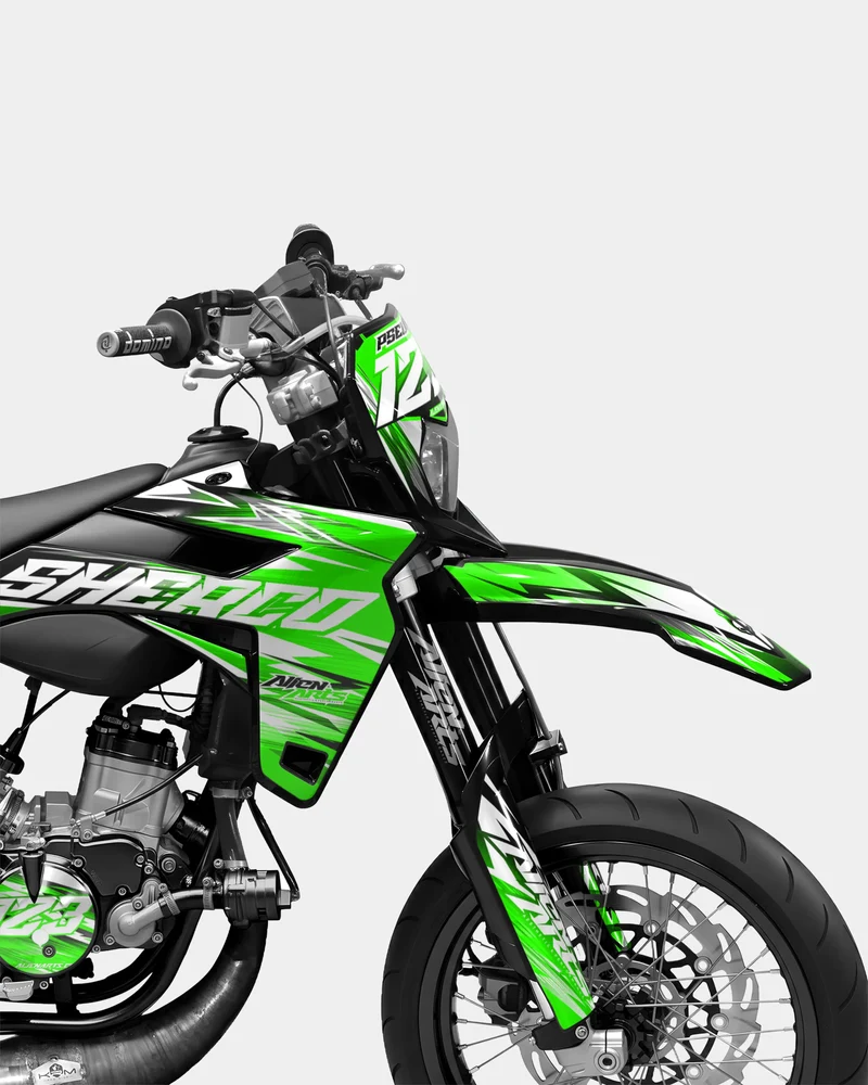 AUROPE - Kit deco SHERCO 50cc - Vert