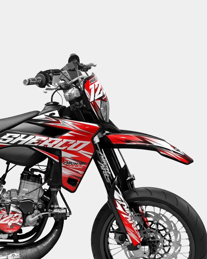 AUROPE - Kit deco SHERCO 50cc - Rouge