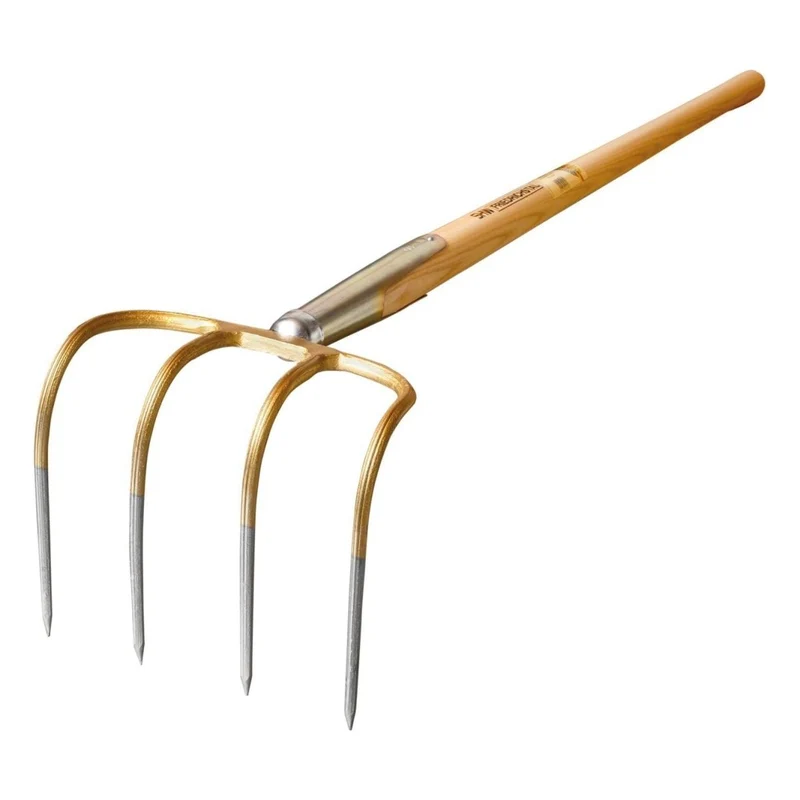 SHW Dunghacke, 4 Zinken, mit Schienenzwinge und Eschenstiel 135 cm