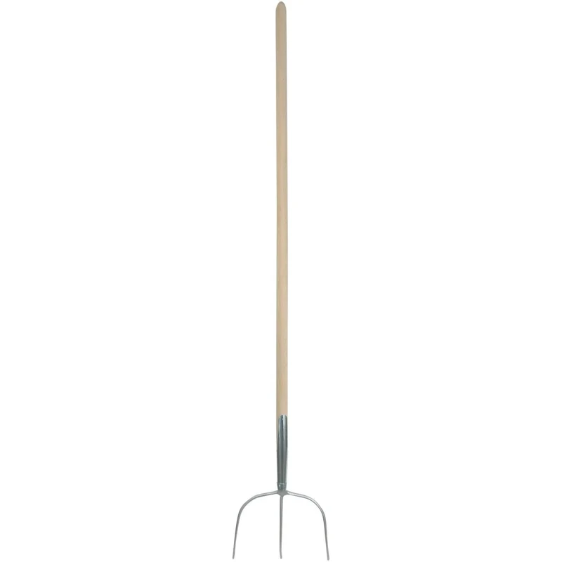 SHW HAVAU-Streugabel 1/1 silber mit Schienenzwinge und gebogenem Buchenstiel