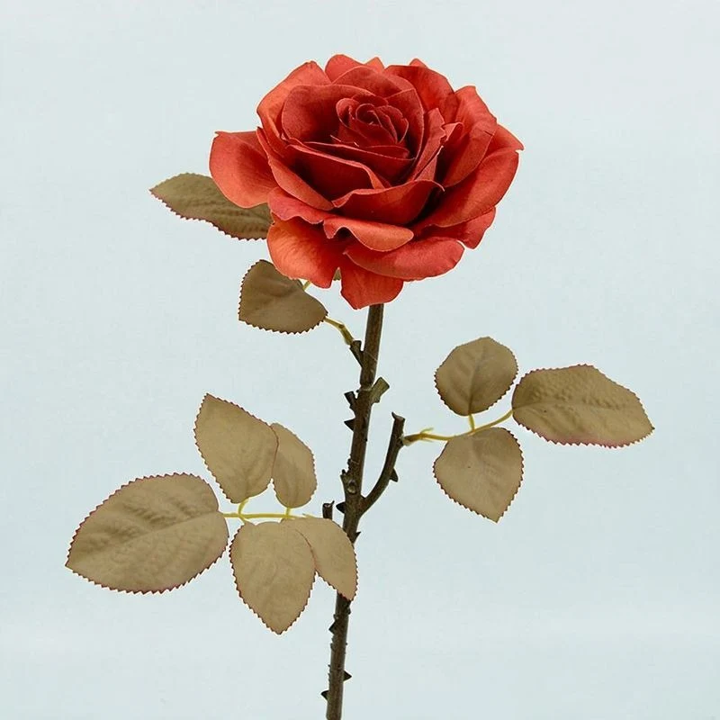 Künstliche Rosen, Seidenblumen Bouquet mit 1 Blüte, 3 Stiele pro Pack, 49 cm hoch, für Hochzeiten & Dekoration