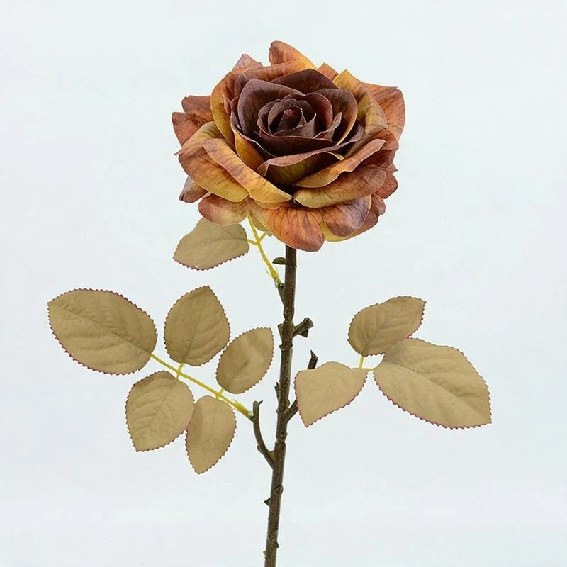 Künstliche Rosen, Seidenblumen Bouquet mit 1 Blüte, 3 Stiele pro Pack, 49 cm hoch, für Hochzeiten & Dekoration