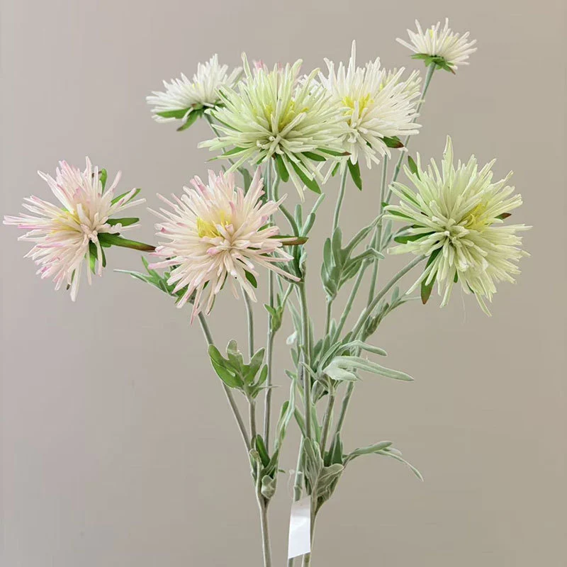 Künstliche Gänseblümchen, 73 cm lange Einzelstängel mit 3 Blüten, aus Seidenstoff, für Zuhause, Schaufenster und Gewerberäume