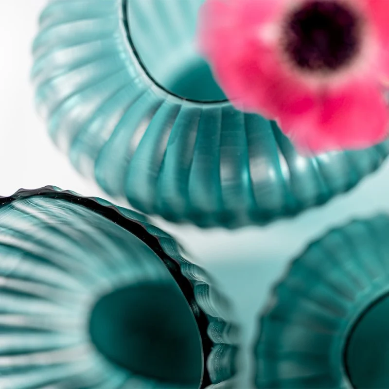 Vase Melrose L Petrol H 31 - Guaxs