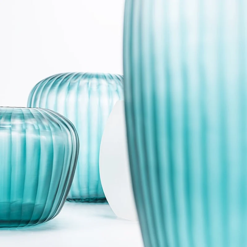 Vase Melrose L Petrol H 31 - Guaxs