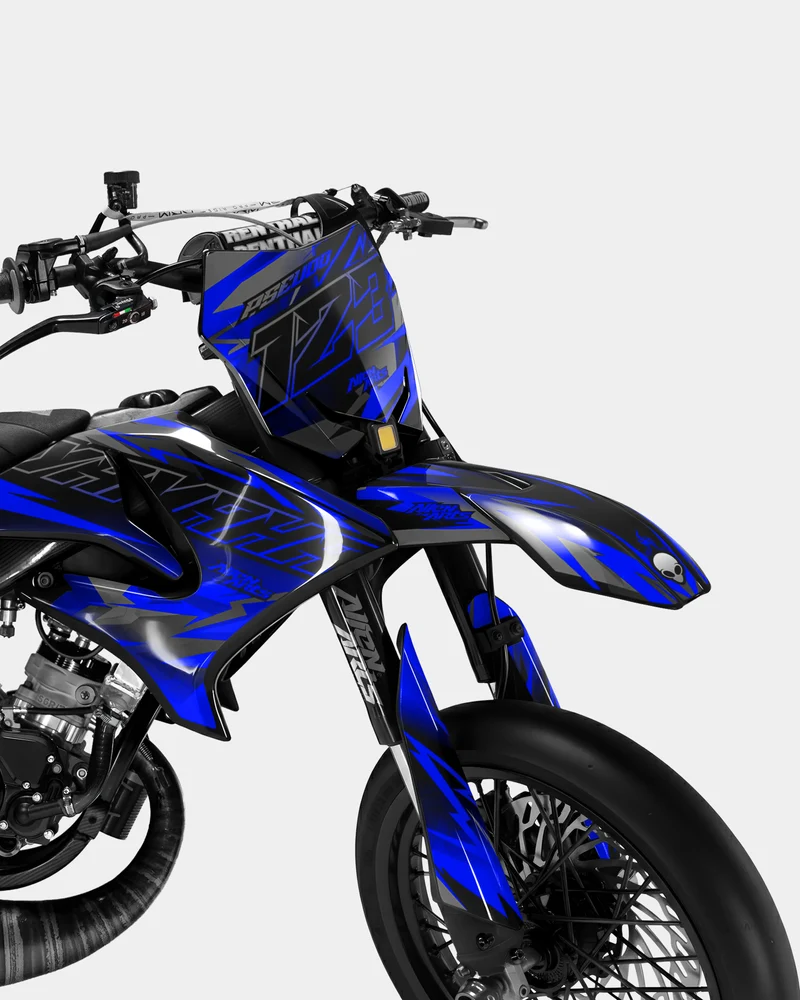 ZÉPHYR - Kit deco YAMAHA DT 50cc - Bleu foncé