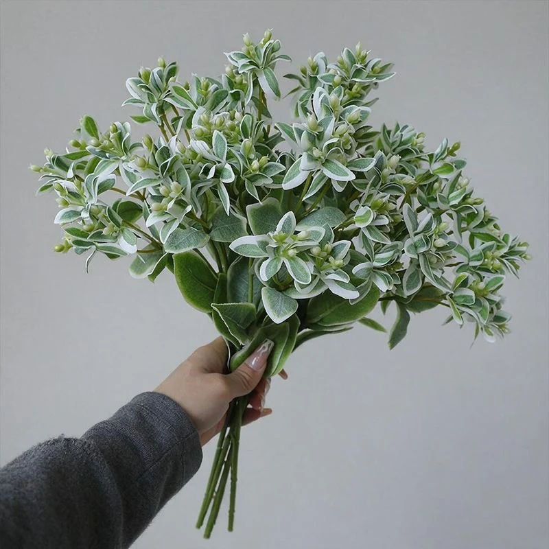 Künstliches Minzblatt mit weißem Rand, 47 cm, Single Stem, PE/PVC, Hochzeit & Dekoration